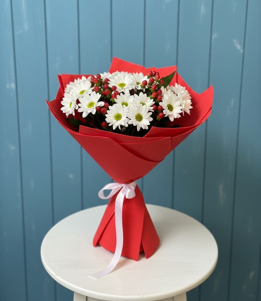 Букет цветов из: Хризантемы в Сосны