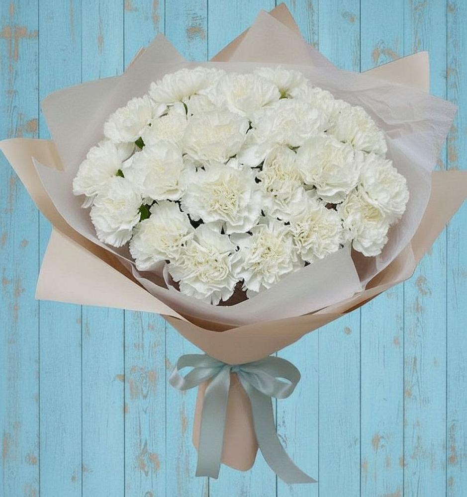 Букет цветов из: Гвоздики в Сосны