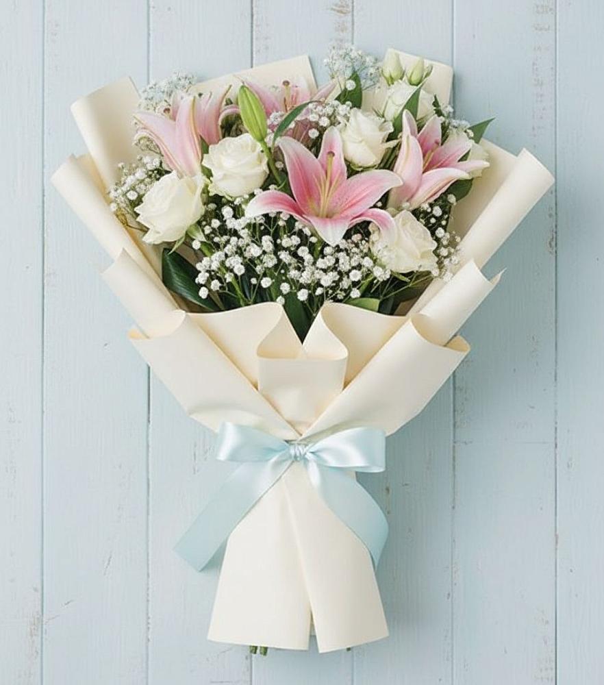 Букет цветов из: Лилии в Сосны