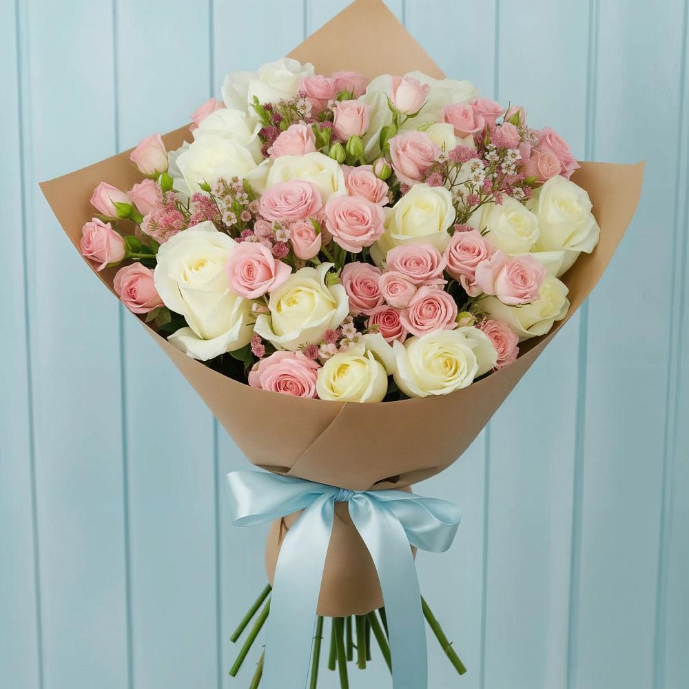 Букет цветов из: Розы в Сосны