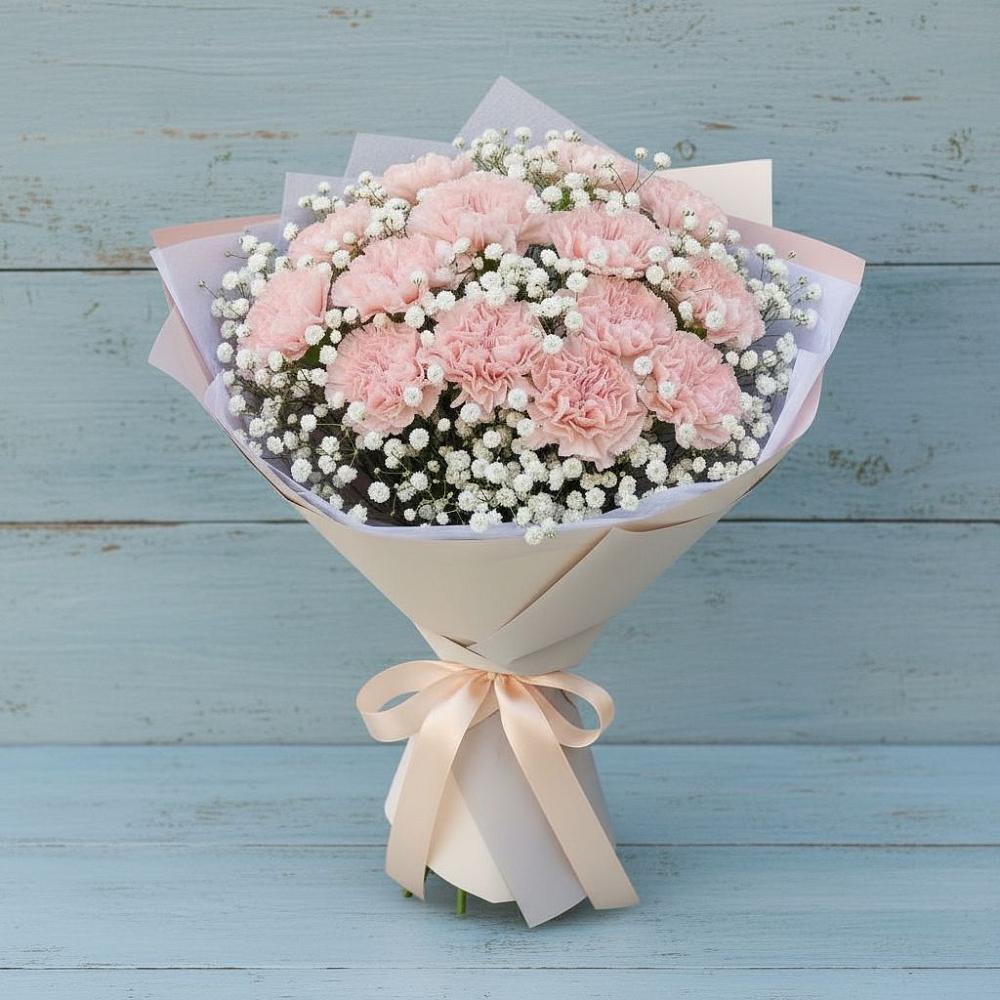 Букет цветов из: Гвоздики в Сосны