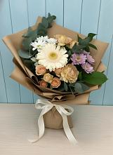 Букет цветов из:  Герберы и Хризантемы в Сосны