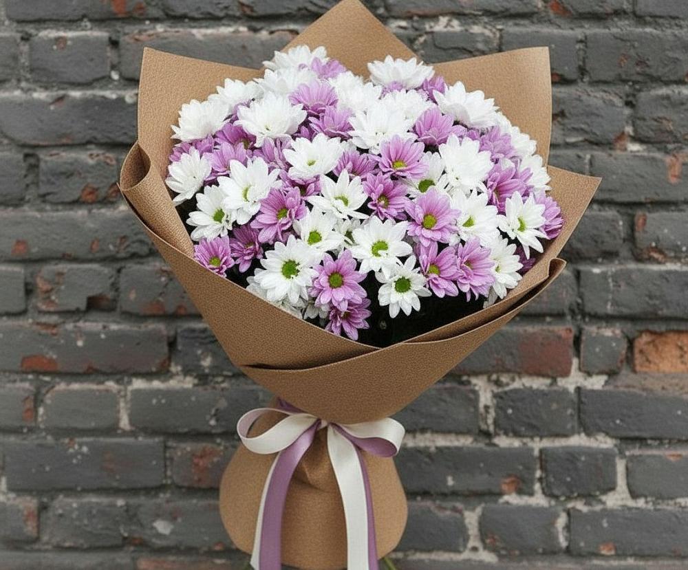 Букет цветов из: Хризантемы в Сосны