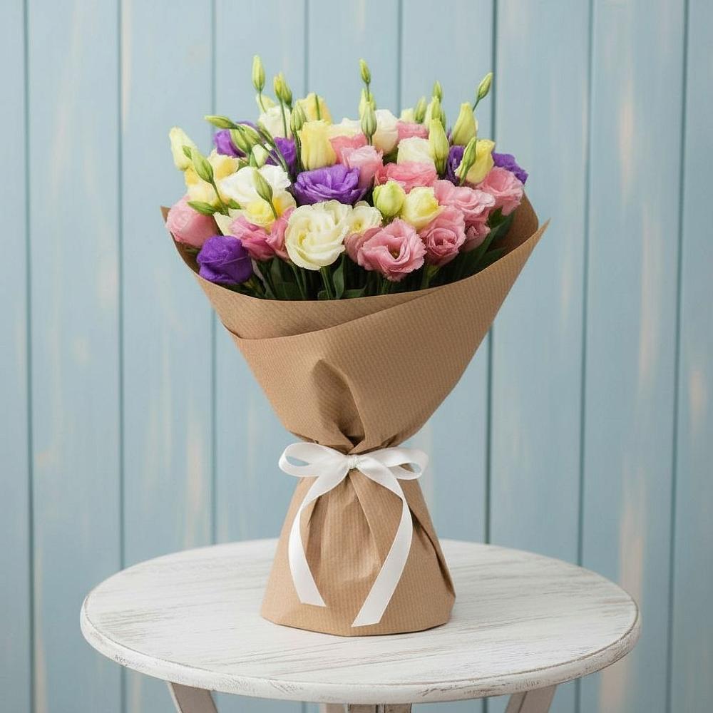 Букет цветов из: Лизиантусы в Сосны