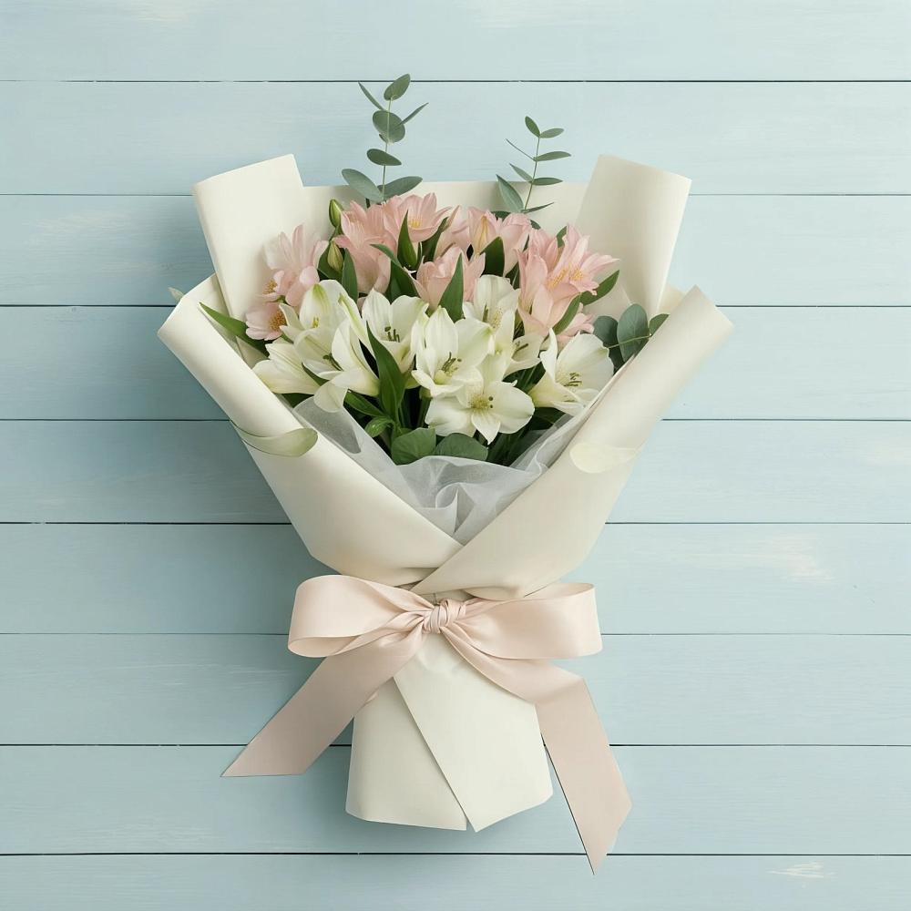 Букет цветов из: Альстромерии в Сосны