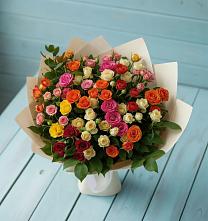 Букет Микс из разноцветных кустовых роз #REPLACE_PRED# Сосны